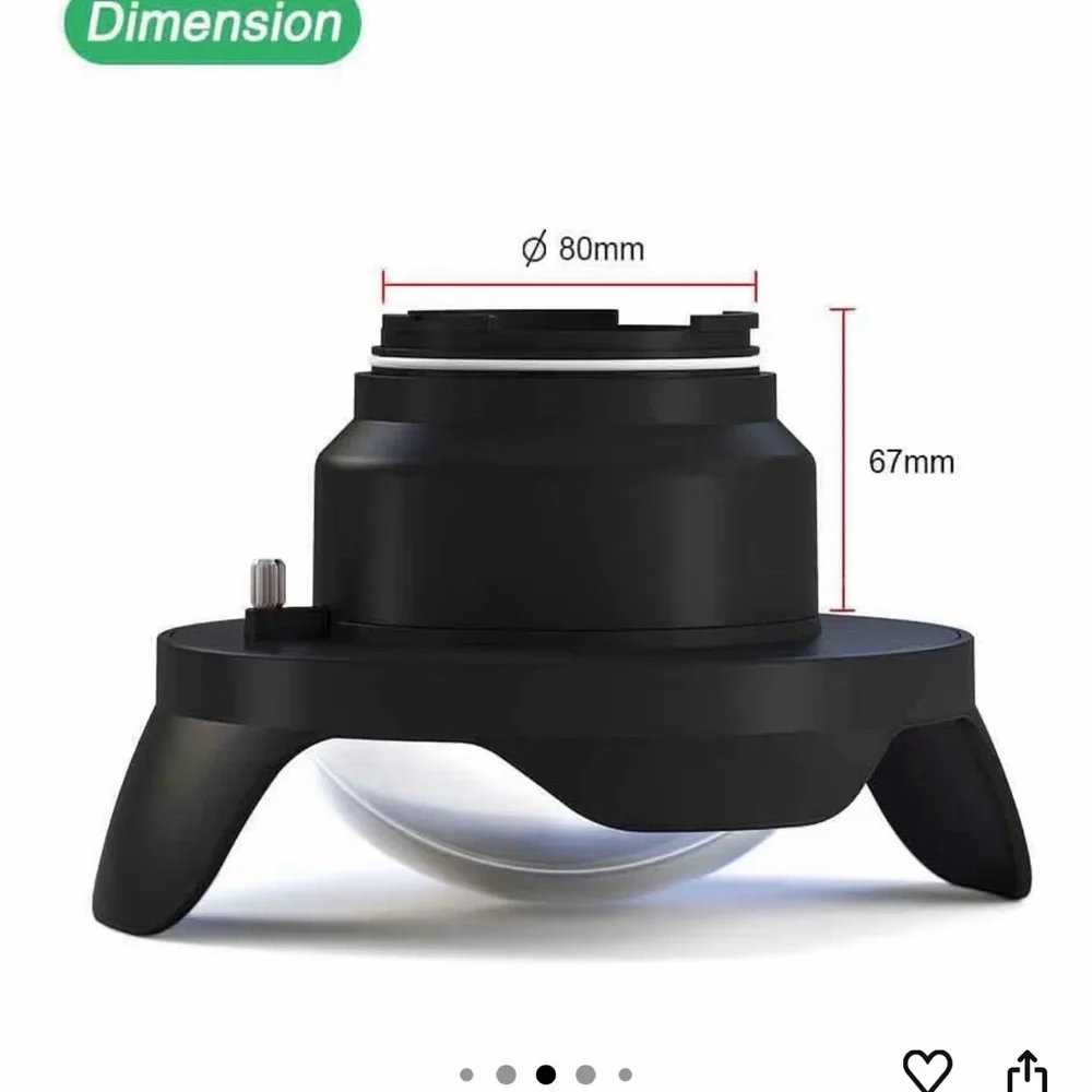 Underwater Wide Angle Dome Port - Black